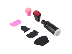 Kit De Estampagem Para Unhas Com 7 Peças - Ferramenta De Manicure Com Estamper De Duas Pontas E Raspador