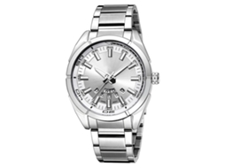 Relógio Naviforce Masculino À Prova D'água Quartzo Pulseira Aço com Calendário Branco