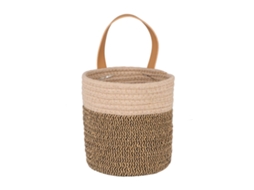 Vaso suspenso de fibra natural para plantas pendurado na parede decoração artesanal LAXISCREED