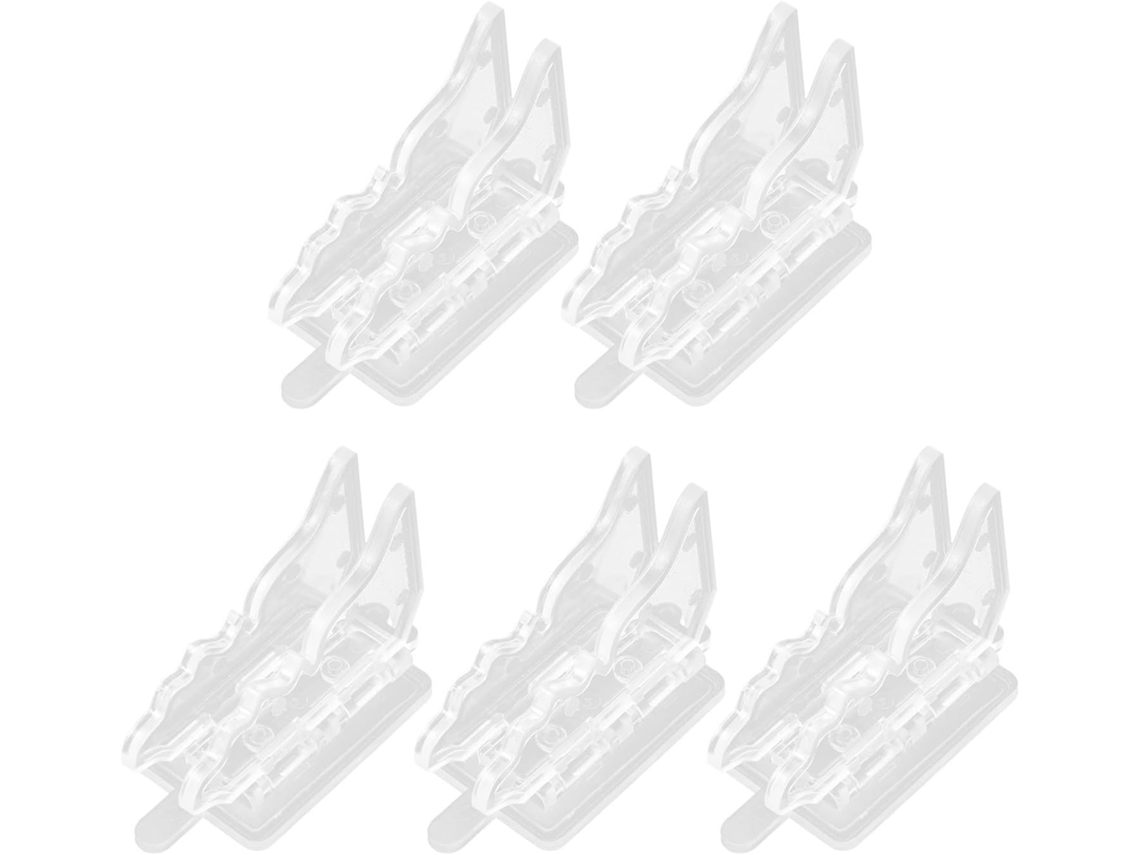 Conjunto De 5 Travas Segurança Portas Correr, Em Abs Com Base Antiderrapante, Ideais Portas De Armários