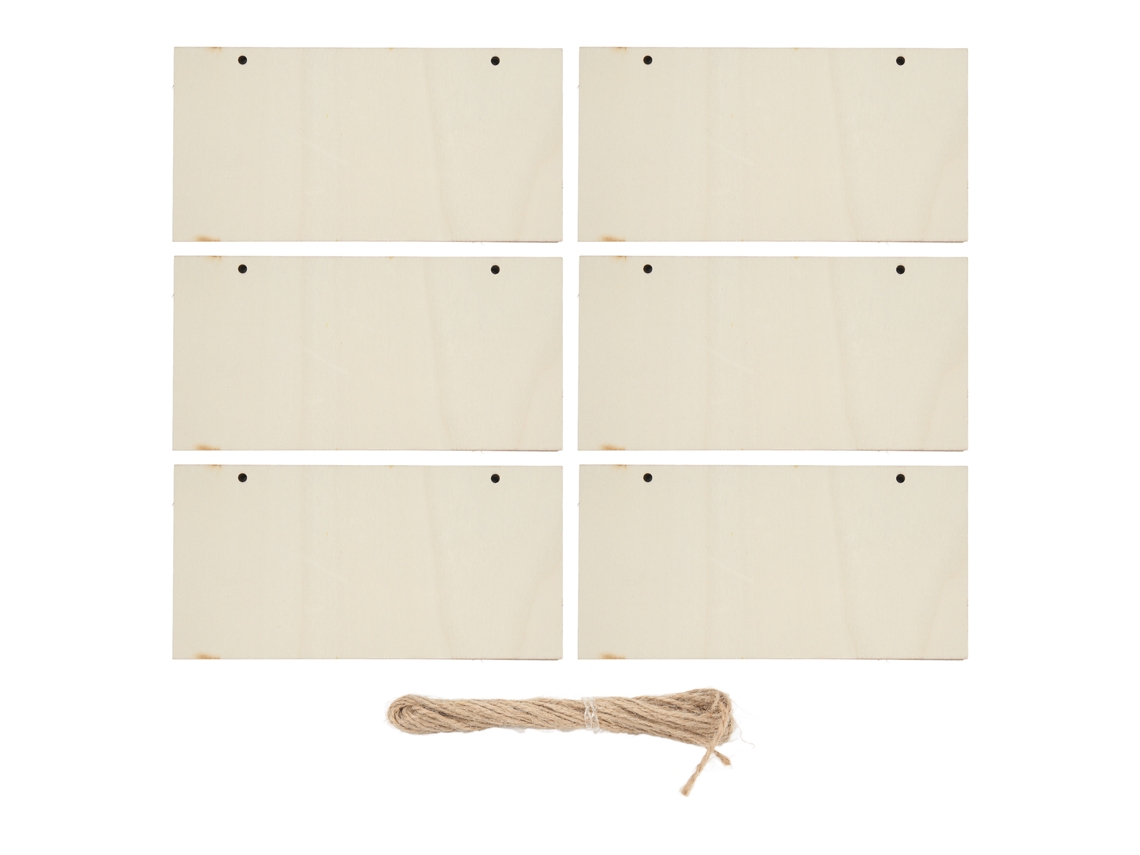 Conjunto de 6 Placas de Madeira para Decoração LAXISCREED