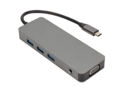 Hub Usb-c (converte Em 3*usb E 2*hdtv) Dock De Armazenamento Usb-c 10 Em 1 Para Hdmi/vga/áudio 3.5mm