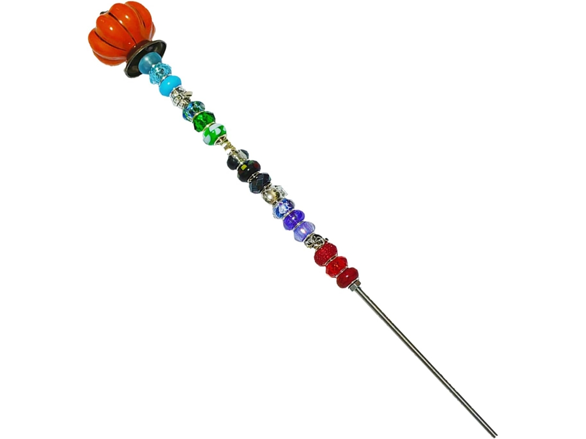 Estacas Decorativas de Jardim com Miçangas Estacas para Fixação no Solo Estaca de Jardim de 33 Cm com Tampa Protetora CHABERLU