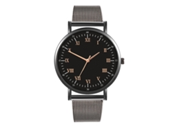 Reloj De Moda Para Parejas Con Correa De Malla Dial Redondo Cuarzo Unisex