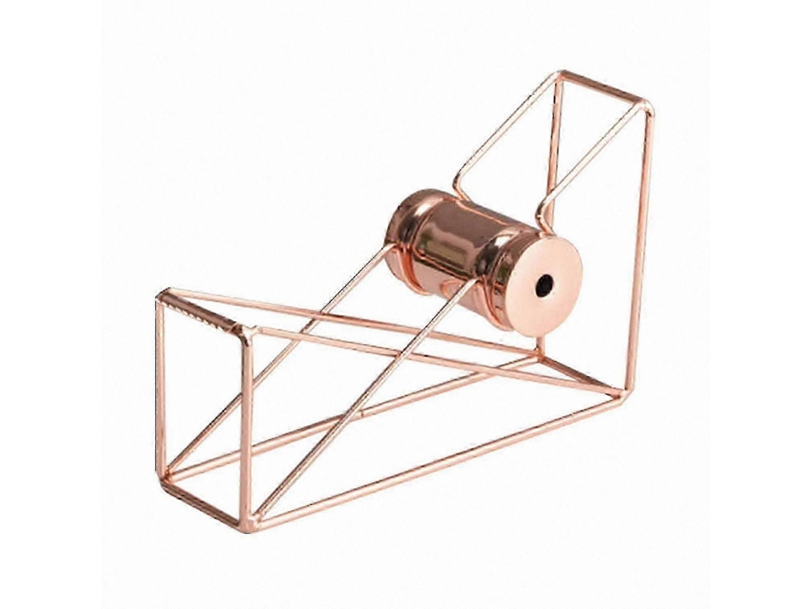 Dispensador De Fita Adesiva Dourada Em Metal Para Mesa Escritório - Cortador Adesivo E Acessório Decorativo