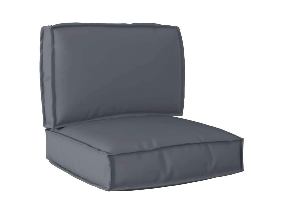 Vidaxl Conjunto De Almofadas Para Palete Tecido Oxford Antracite