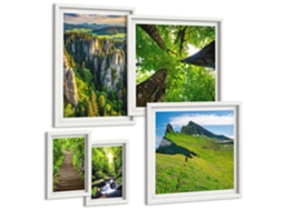 Conjunto De Pinturas Paisagens Verdes Natureza Trilhas Espelharte (5 Peças)
