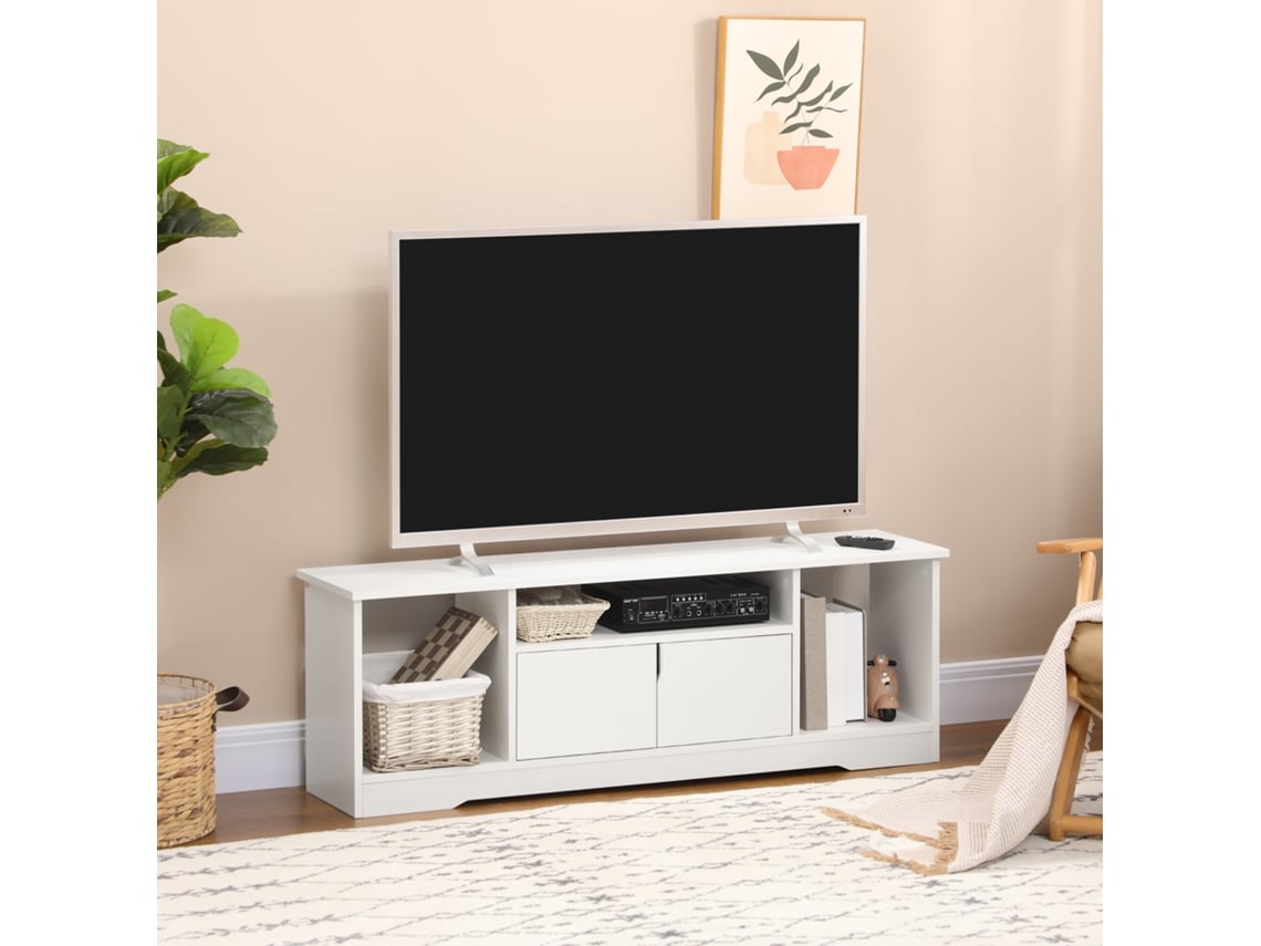 Suporte Para Tv De Até 42 Polegadas Com Armário E Prateleiras, Design Moderno E Versátil