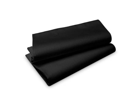 Duni Evolin 166371 - Toalha De Mesa 127 X 220 Cm, Papel, Impermeável, Lavável Na Máquina, 25 Unidades, Preto