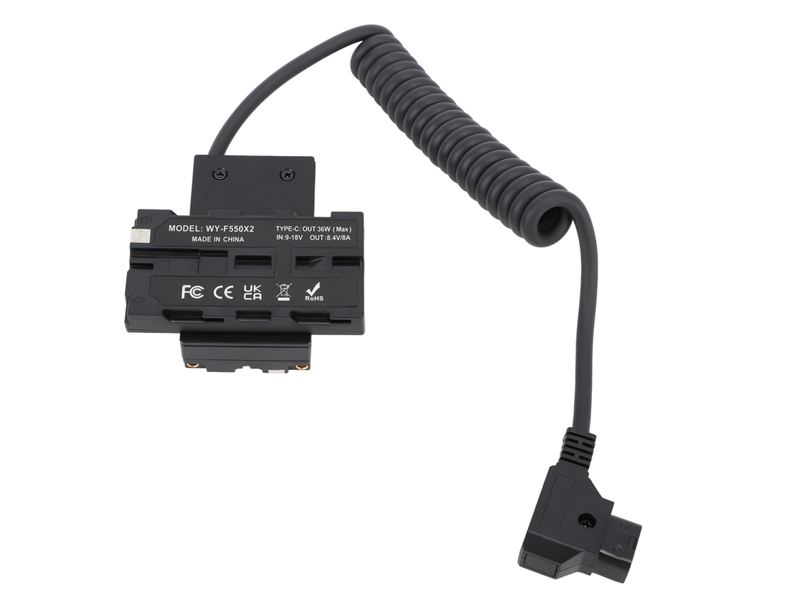 2026 batería Falsa D Tap a Np F550 Adaptador de Alimentación D Tap para Cámara