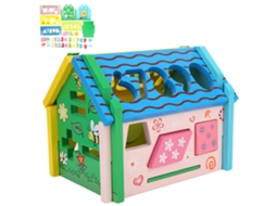 Primerox brinquedo de Blocos de Madeira Educativo para Crianças 0 6 Anos com Correspondência de Formas