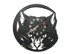 Relógio de Parede Gato Fofo, Vinil com Gatinho Presente para Quarto Infantil, Arte Decor Ativa Parede. GOKOCO
