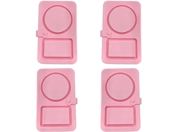 Recipiente Dobrável De Silicone Com Compartimento Duplo Para Armazenamento Alimentos, À Prova De Vazamentos, Caixa
