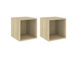 Wall Cabinet, Wall Cabinets Vidaxl Marrom Madeira Processada (n/a)