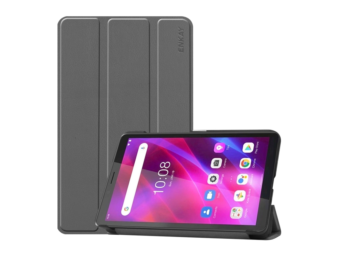 Capa Protetora Halinuia Para Lenovo Tab M7 1/2/3 Estojo Pu+pc Flip Horizontal Textura Granulada, Suporte Triplo