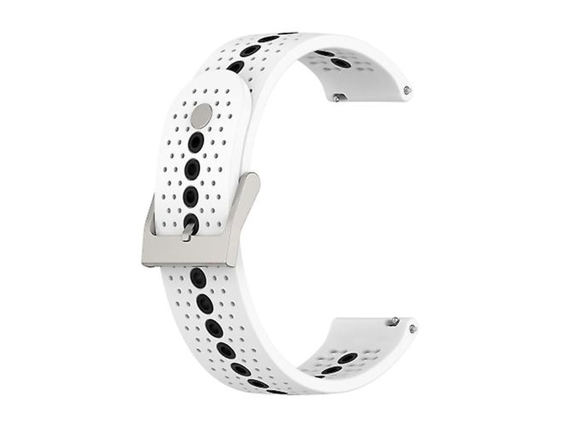 Pulseira De Relógio Garmin Move Sport Silicone 20 Mm, Preta E Branca., Acabamento Moderno