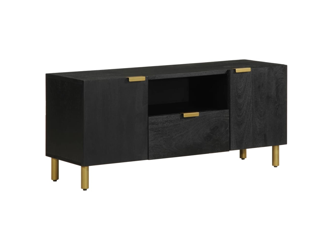 Tv Cabinet, Tv Cabinets Vidaxl Preto Madeira Processada