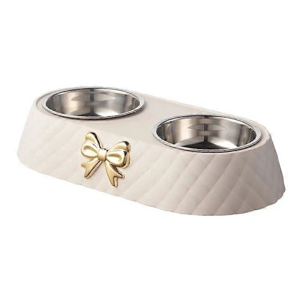 Tigela Dupla para Ração e Água para Gatos Rosett, com Base em Pp AQUAFORGE
