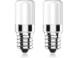 Rebe bombilla Led Nevera E14, 2w Equivalente a 20w Halógena, 2700k Blanco Cálido, 170lm, Base Rosca Pequeña, Pack de 2