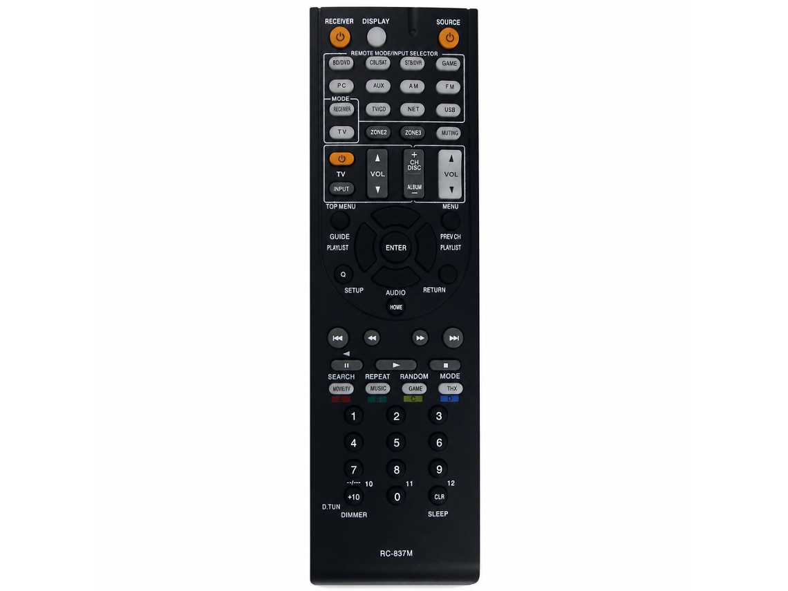 Comando Remoto Para Recetor Av Compatível Com Onkyo Rc-837m_dae