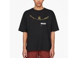 Rockinstone Rocky Movie Running Black Adult T-shirt Size:m