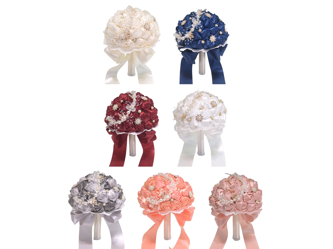 Buquê De Rosas Simulado (com Blocos De Cor, Estilo Florestal) Eoocoo
