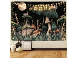KOFIHETY Tapeçaria Mandala Boho Para Quarto Cogumelo Caracol 200x180cm Veludo (com Acessórios)