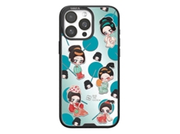 Capa Tkdaddy Caseevo Para Iphone 16 Pro Max Compatível Com Magsafe Tpu Acrílico Capa De Telefone Com Placa Traseira Tang Dynasty Ladies Waveing Fans