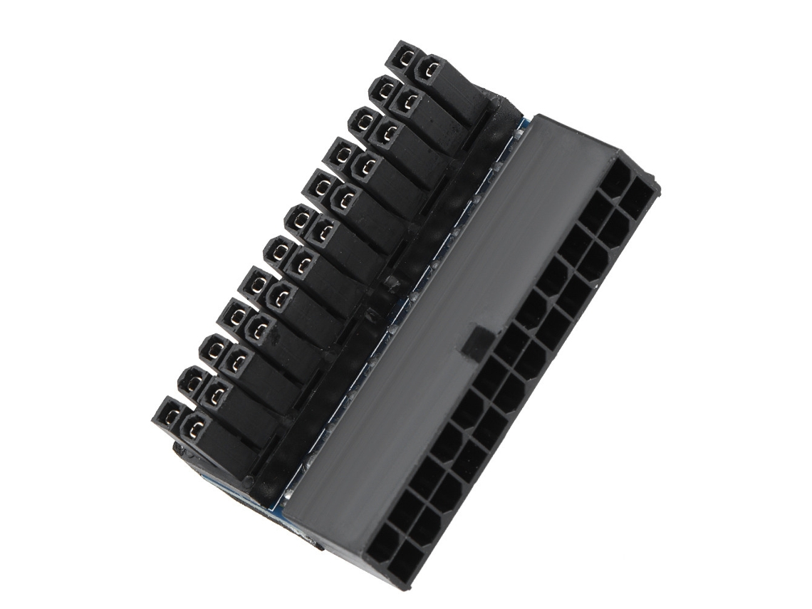 5pcs Adaptador Conector De Ângulo Reto Atx 24pin Para 24pin Para Fonte De Alimentação De Pc Desktop