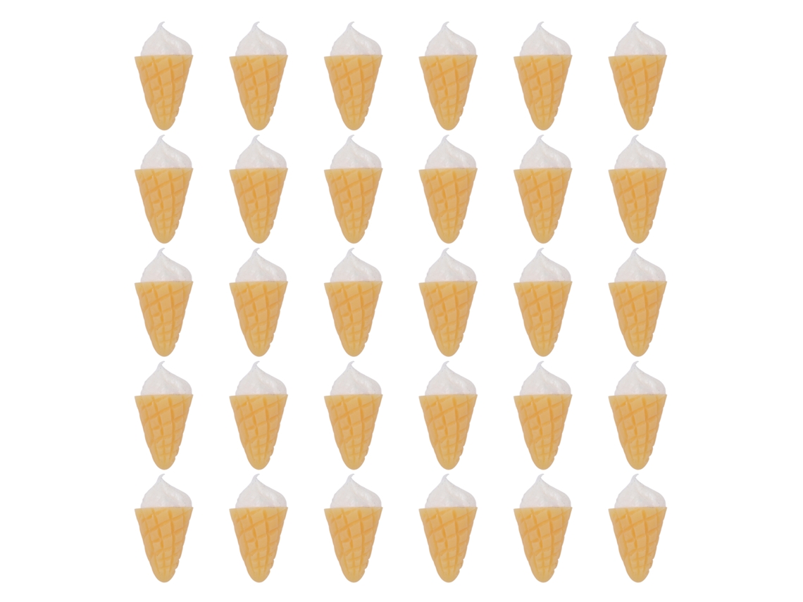 Mali 30pcs Casquinha de Sorvete Miniatura Resina para Casinha de Bonecas Decoração 1:12
