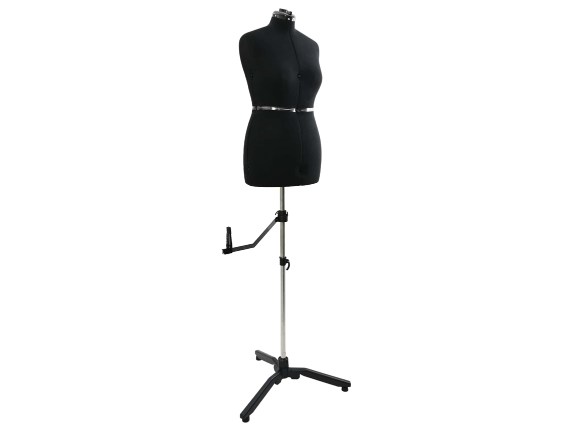 Vidaxl Forma De Vestido Ajustável Feminina Preto M Veludo
