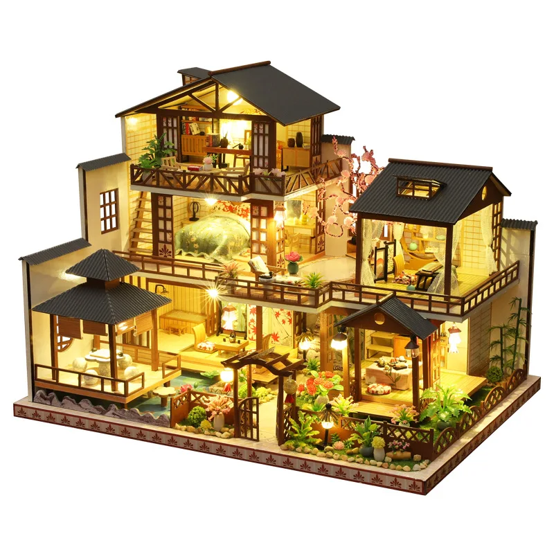 Modelo 3d de Construção em Madeira, Kit de Casa em Miniatura MDUG