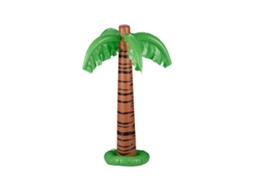 Palmeira Insuflável Relaxdays, Decoração Divertida Para Piscina, 80 Cm De Altura, Verde E Castanho