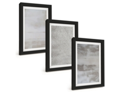 Composição De Quadros Texturas Minimalistas Modernas Espelharte (3 Peças 20x30 Cm)