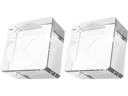 Vicasky Conjunto De 2-bases Vidro Transparente Com Design Côncavo Para Exibição Estável Bolas Decorativas Em Mesas E