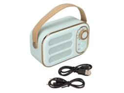 Altifalante Bluetooth LAXISCREED Stereo Vintage Bateria Integrada