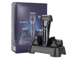 Kit De Barbear Multifuncional Para Homens Máquina De Cortar Cabelo E Barbela Elétrica Com Trimmer E Acessorios