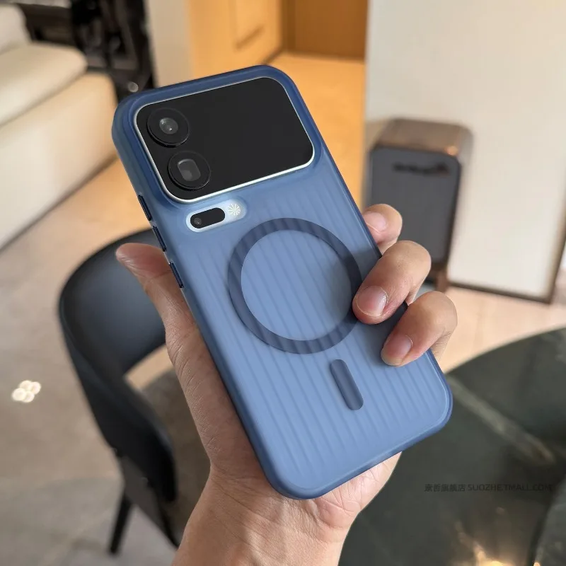 Capa Magnética À Prova De Choque (azul Xiaomi 14pro), Fosca Semitransparente