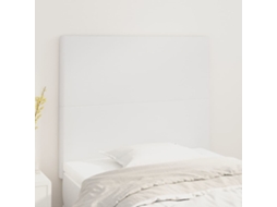 Vidaxl Cabeceira Branca 80x5x118/128 Cm Couro Sintético