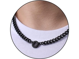 Corrente cubana 2026 com iniciais de A a Z, aço inoxidável, 6,5 mm, 45,7 cm + 5 cm, joia para presente para homens, mulheres e crianças.