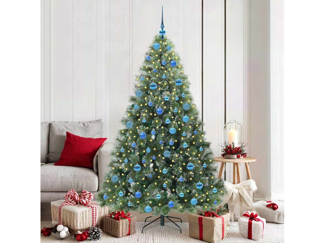 Vidaxl Árvore De Natal Artificial Com 300 Leds Verde 180 Cm Pe E Pvc