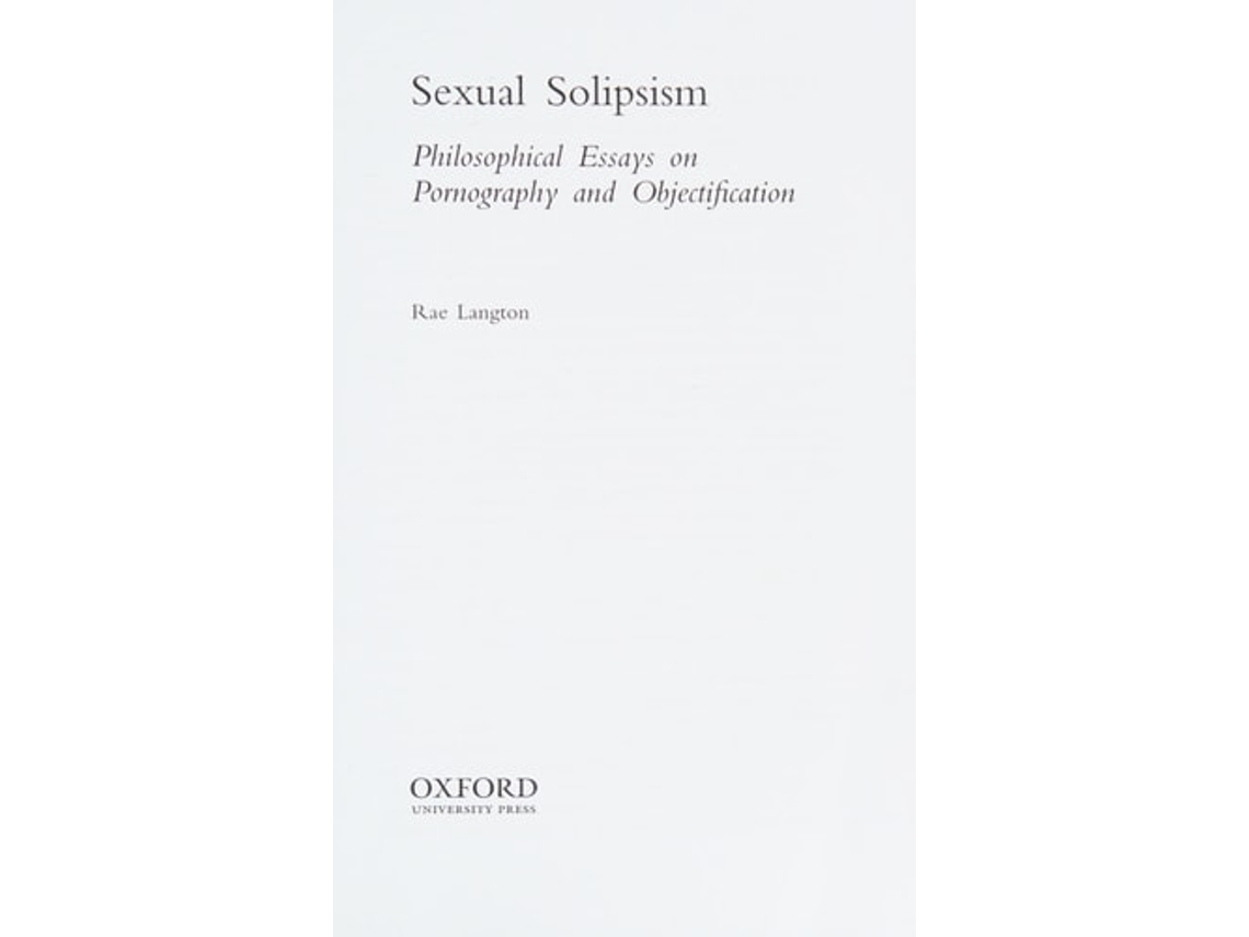 Livro Sexual Solipsism de Rae Langton (Inglês)