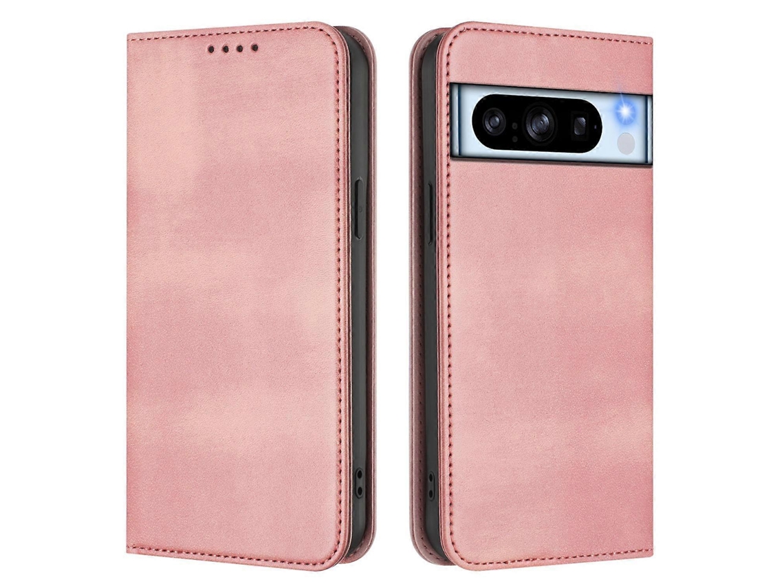 Capa Tipo Carteira Para Google Pixel 8 Pro Com Textura Retrô E Bloqueio Rfid Em Couro