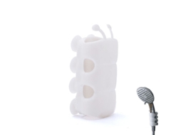 Suporte Chuveiro Ventosa - Suporte Cabeça Duche Universal - Sem Furos - Removível - Tpe - Branco