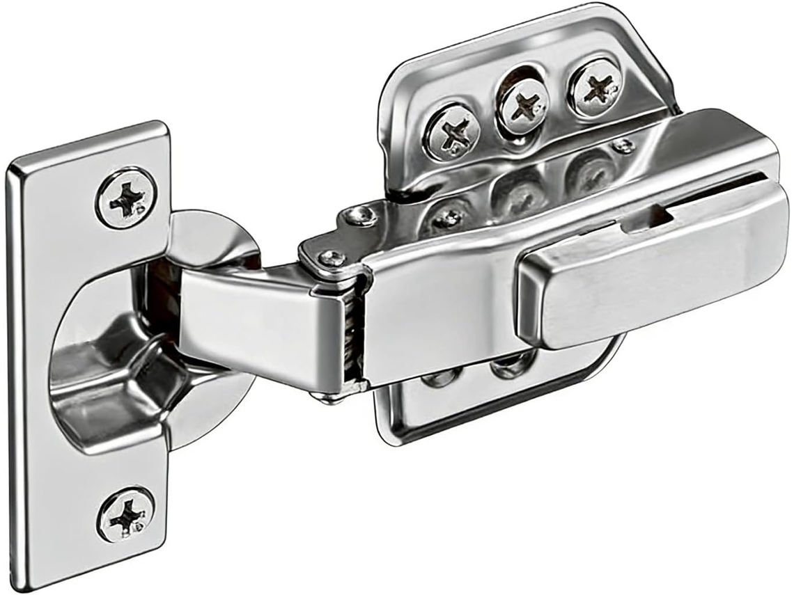 Conjunto De 2 Dobradiças Para Armário, Dobradiças De Sobreposição Total 110° Com Fechamento Suave, Dobradiças Para