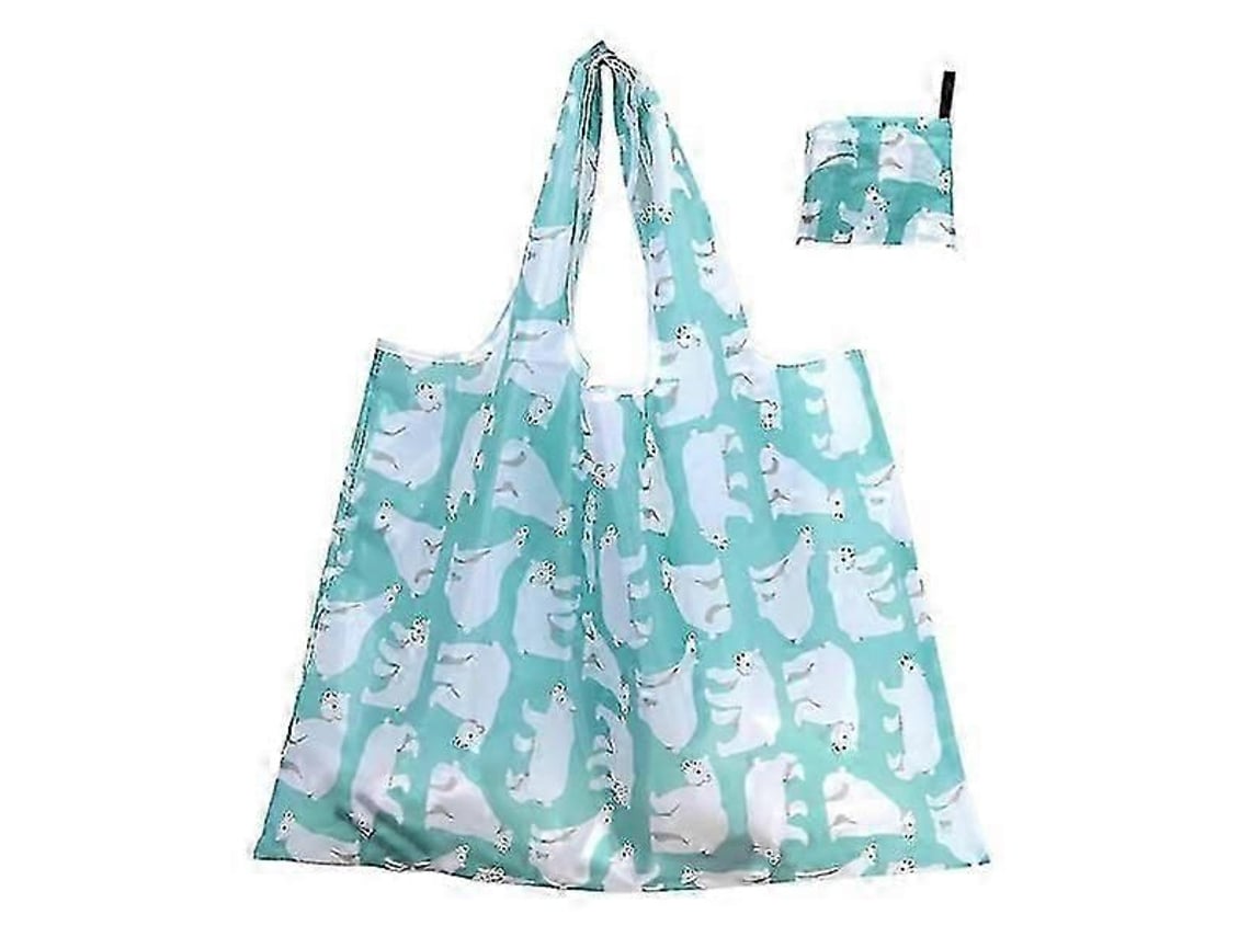 Sacolas de Compras Reutilizáveis, Dobráveis ​​e Laváveis ​​com Bolsa, Resistentes Cs Fast GOKOCO (brancas)