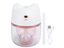 Laxiscreed Umidificador Usb De Copo Com Pata De Gato, Luz Noturna E Múltiplas Funções Em Branco