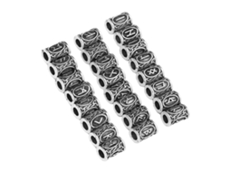 24pcs Perlas De Aleación Vintage Para Cabello Y Barba Para Dreadlocks