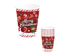 Pack de 6 Copos Feliz Natal de 240 ml