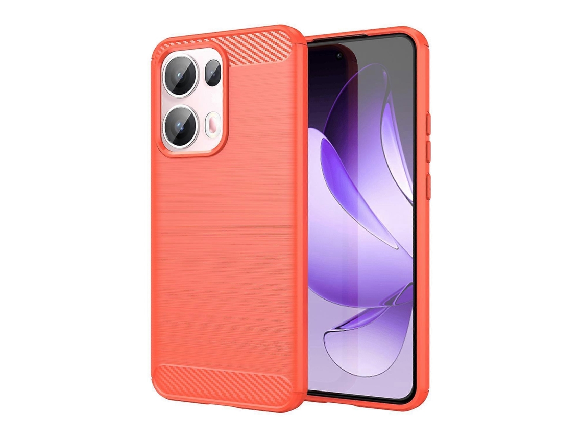 Capa De Celular Tpu Com Textura Escovada De Fibra De Carbono